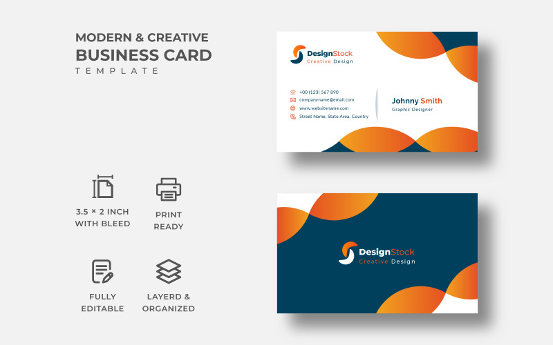 Download Фирменный стиль "Modern and creative Business card - Corporate Identity Template" / Modern and creative Business card - Corporate Identity Template - Фирменный стиль на тему графика business,card,template,modern,creative,print,ready,design,flyer,simple,standard,letterhead,mockup,abstract,card,template,visiting,stationery,elegant,corporate