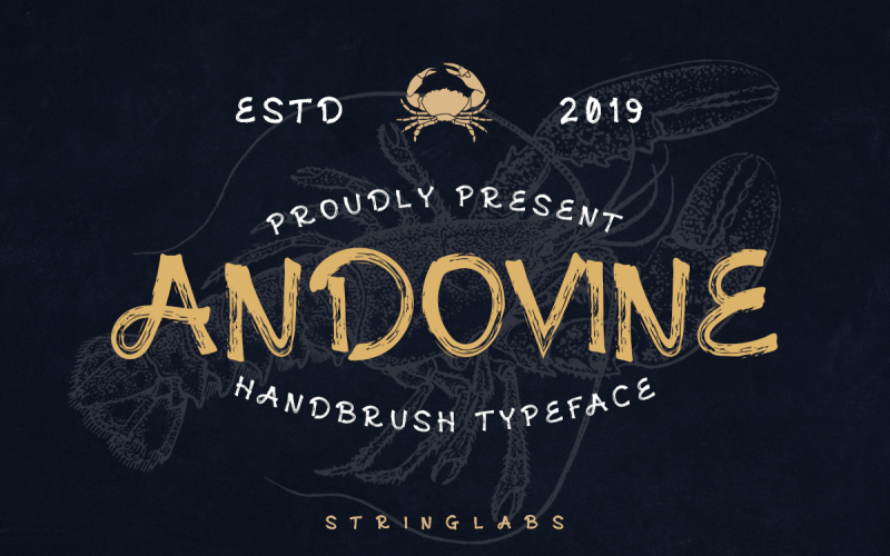 Andovine - Typsnitt för handborste