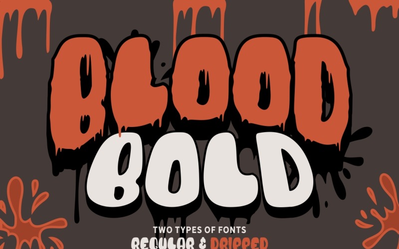 Blood Bold - szórakoztató Halloween két betűtípus