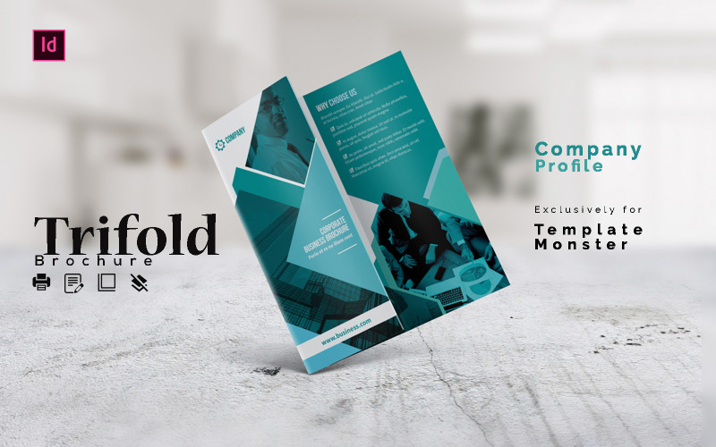 Brochure d'entreprise à trois volets InDesign # 01