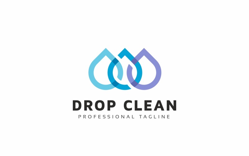 Download Шаблон логотипа "Drop Clean Logo Template" / Drop Clean Logo Template - Шаблон логотипа на тему графика clean,drop,eco,foil,green,health,leaf,leaves,life,liquid,medical,nature,spa,water