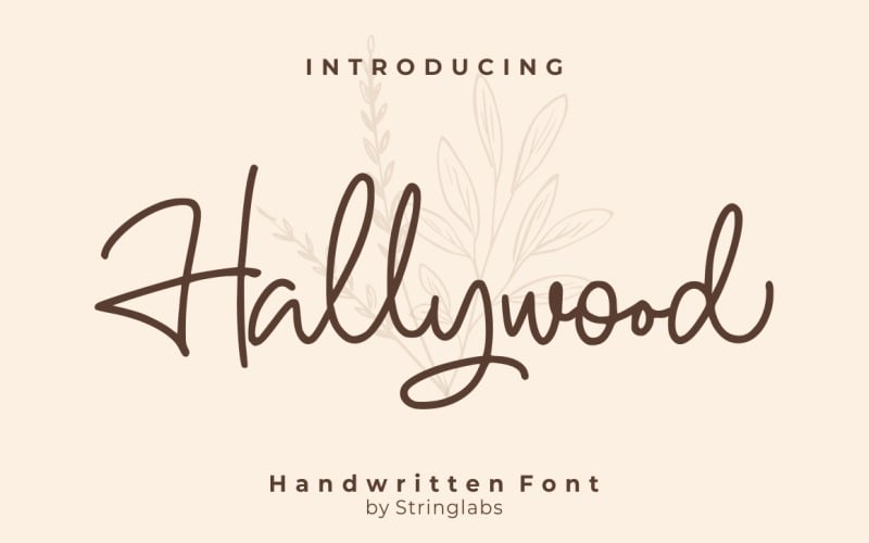 Hallywood - Carattere corsivo scritto a mano