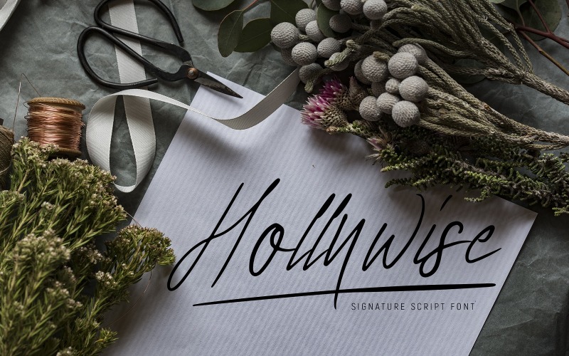 Download Шрифт "Hollywise - Signature Cursive Font" / Hollywise - Signature Cursive Font - Шрифт на тему графика handwritten,font,script,modern,logotype,otf,ttf,woff,letter,typography,handwritting,signature,calligraphy,handdrawn,handlettering