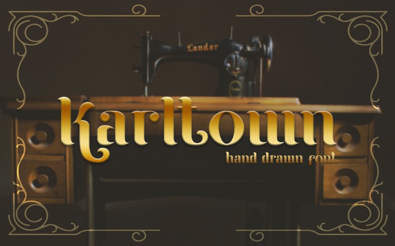 Karltown - Handdragen typsnitt