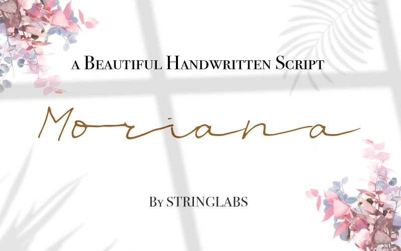 Download Шрифт "Moriana - Handwritten Cursive Font" / Moriana - Handwritten Cursive Font - Шрифт на тему графика handwritten,font,script,modern,logotype,beautiful,invitation,wedding,letter,typography,handwritting,signature,calligraphy,handdrawn,handlettering