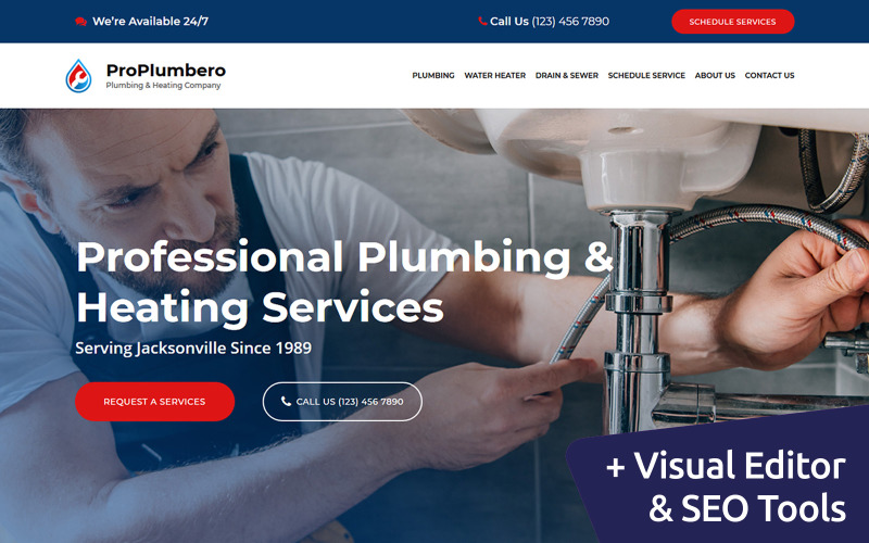 plumbing &amp; heating company moto cms 3 шаблон