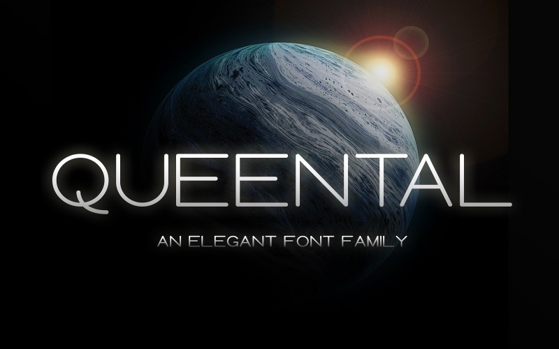 Download Шрифт "Queental - Elegant Sans Family Font" / Queental - Elegant Sans Family Font - Шрифт на тему графика sans,sansserif,futuristic,science,fiction,font,space,minimal,trend,cover,book,logotype,scifi,family,typeface