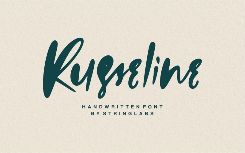 Russeline - Handskrivet typsnitt