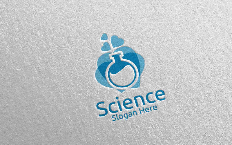 Шаблон логотипа концепции дизайна научно-исследовательской лаборатории