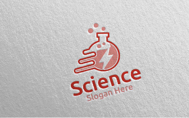 Bilim ve Araştırma Laboratuvarı Tasarım Konsepti Logo Şablonu