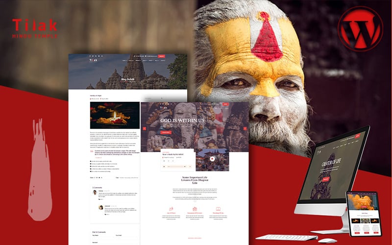 Tilak | Tema WordPress do templo hindu