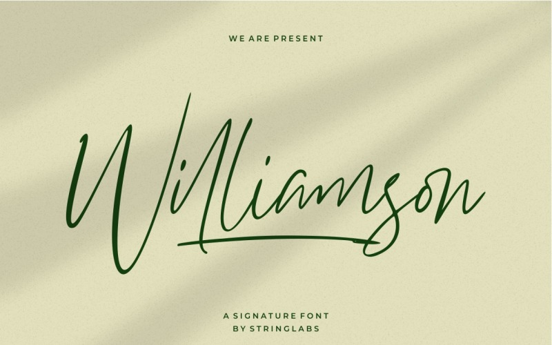 Williamson - luxus aláírás betűtípus