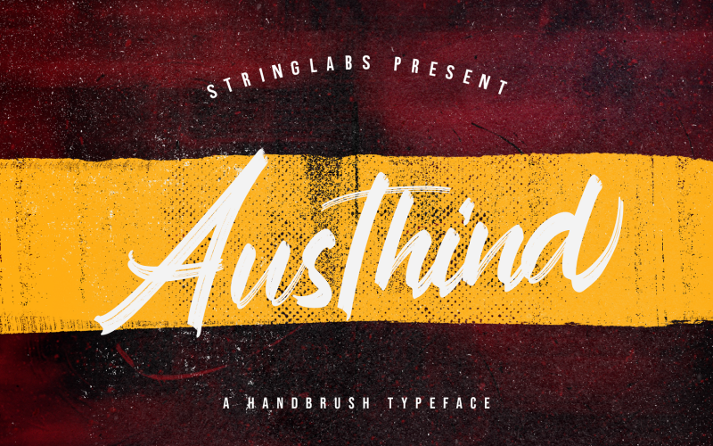 Austhind - Стильний шрифт пензля