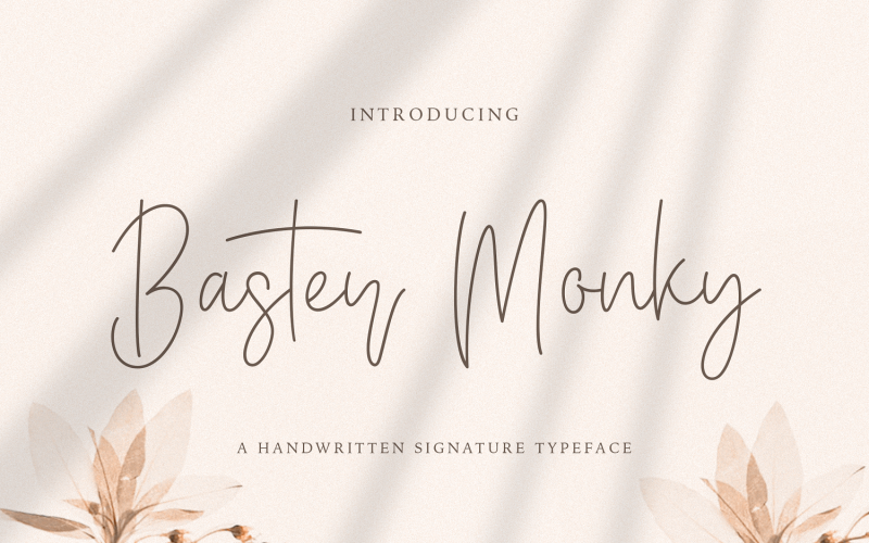 Baster Monky - Monoline Cursive Font