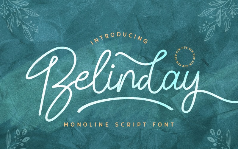 Belinday-Monoline草书字体