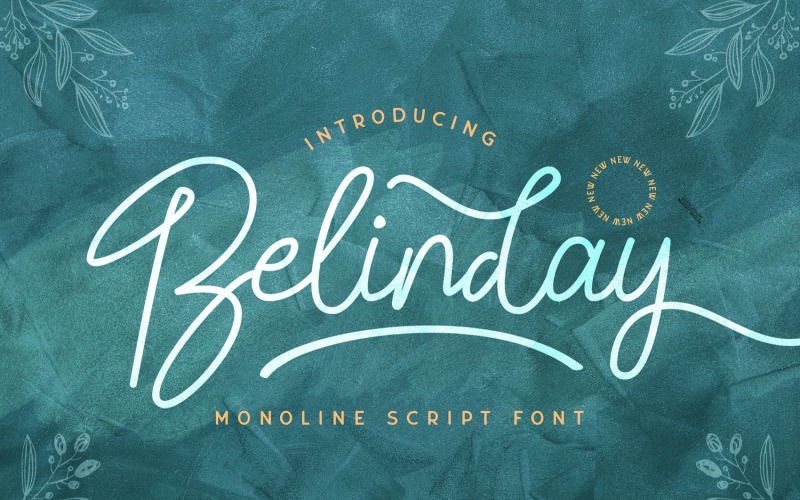 Download Шрифт "Belinday - Monoline Cursive Font" / Belinday - Monoline Cursive Font - Шрифт на тему графика monoline,retro,vintage,script,font,calligraphy,handwritten,handdrawn,80s,wedding,handlettering,logotype,mono,line,grunge