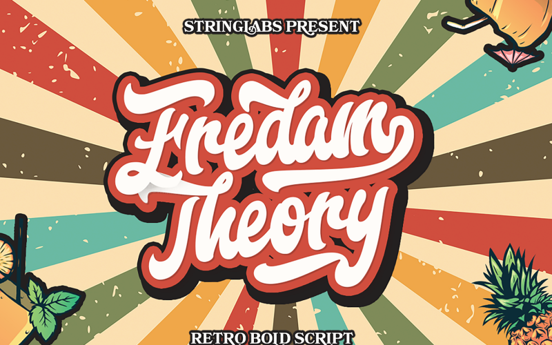 Fredam Theory - Retro vet cursief lettertype
