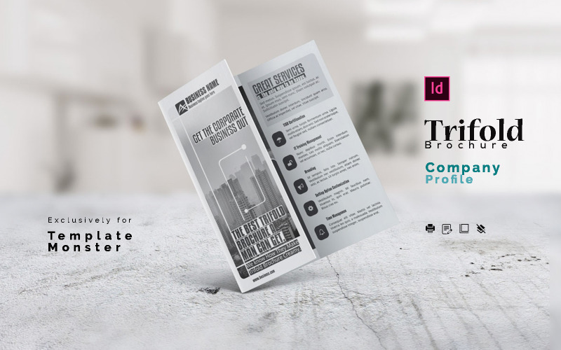 Download Фирменный стиль "InDesign Trifold Brochure" / InDesign Trifold Brochure - Фирменный стиль на тему графика trifold,indd,indesign,brochure,corporate,business,office,usletter,layout,corporate_business