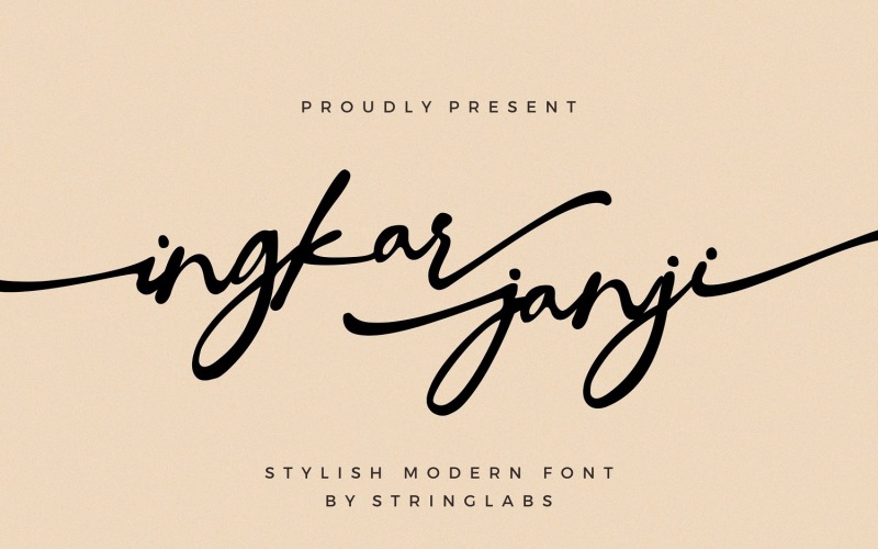 Ingkar Janji - Stijlvol cursief lettertype