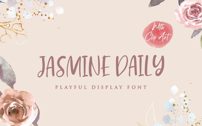 Download Шрифт "Jasmine Daily - Playful Display Font" / Jasmine Daily - Playful Display Font - Шрифт на тему графика calligraphy,handlettering,handwritten,logotype,display,playful,modern,feminime,elegant,stylish,sweet,handdrawn,lovely,ligature,whimsical