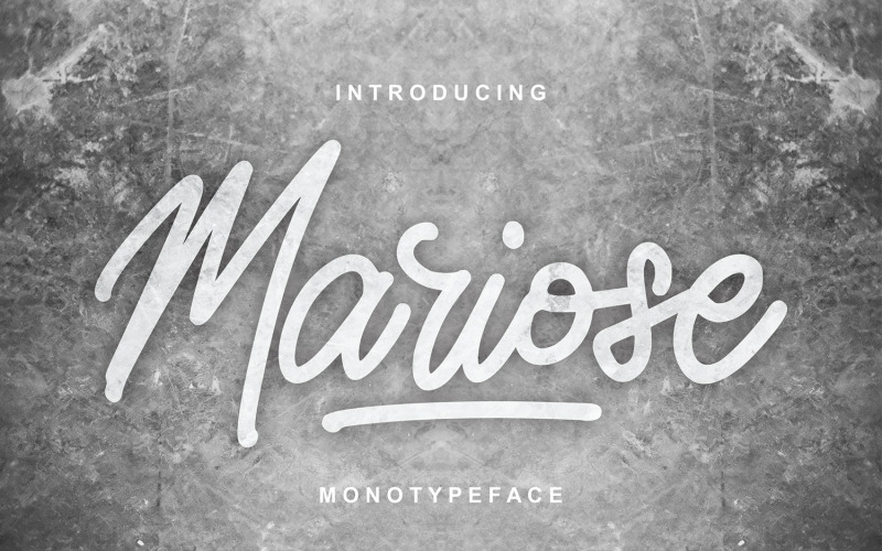 Mariose | Monotípusos kurzív betűtípus