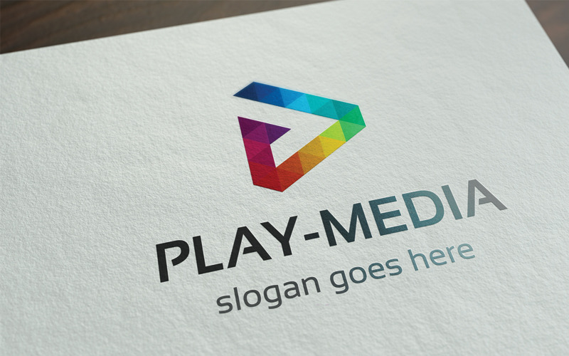 Download Шаблон логотипа "Media Logo Template" / Media Logo Template - Шаблон логотипа на тему графика play,media,logo,template,corporate,digital,rainbow,colorful,button,coding,solutions