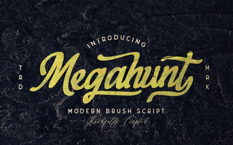 Megahunt - Brush Cursive Font