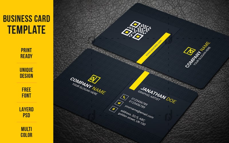 Minimal Style Business Card - Corporate Identity Template
