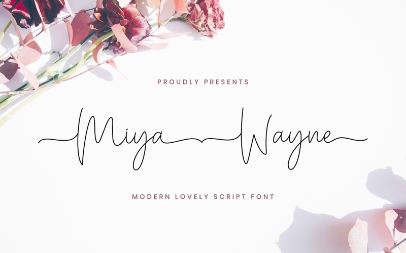 Download Шрифт "Miya Wayne - Modern Lovely Cursive Font" / Miya Wayne - Modern Lovely Cursive Font - Шрифт на тему графика calligraphy,handlettering,handwritten,logotype,signature,luxury,wedding,feminime,classy,stylish,casual,thin,elegant,monoline,whimsical