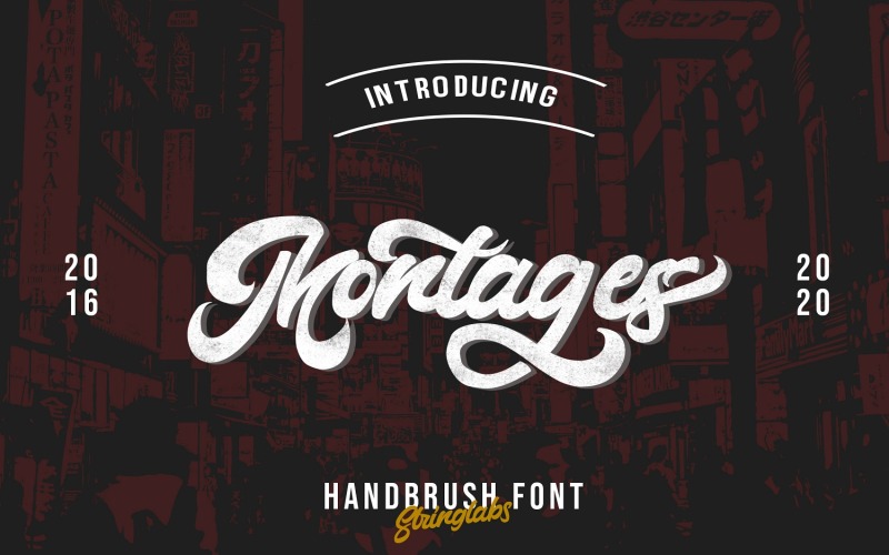 Montages - Retro vet cursief lettertype
