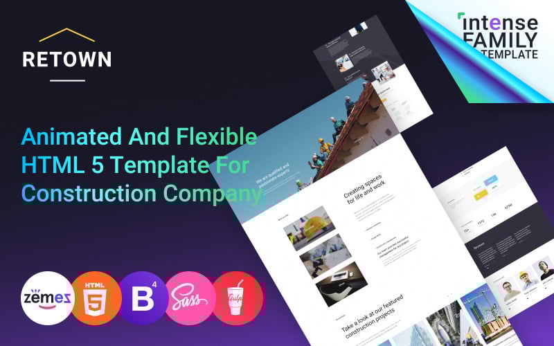 Construction Company Responsive Website Template