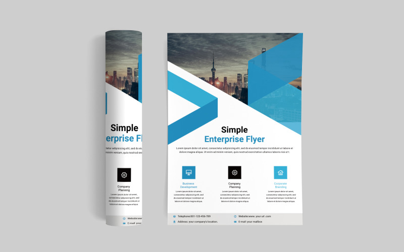 Download Фирменный стиль "Simple Enterprise Flyer - Corporate Identity Template" / Simple Enterprise Flyer - Corporate Identity Template - Фирменный стиль на тему графика flyer,business,enterprise,introduction,vector,company,template,currency,simplicity