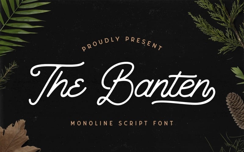 The Banten - монолинейный курсивный шрифт