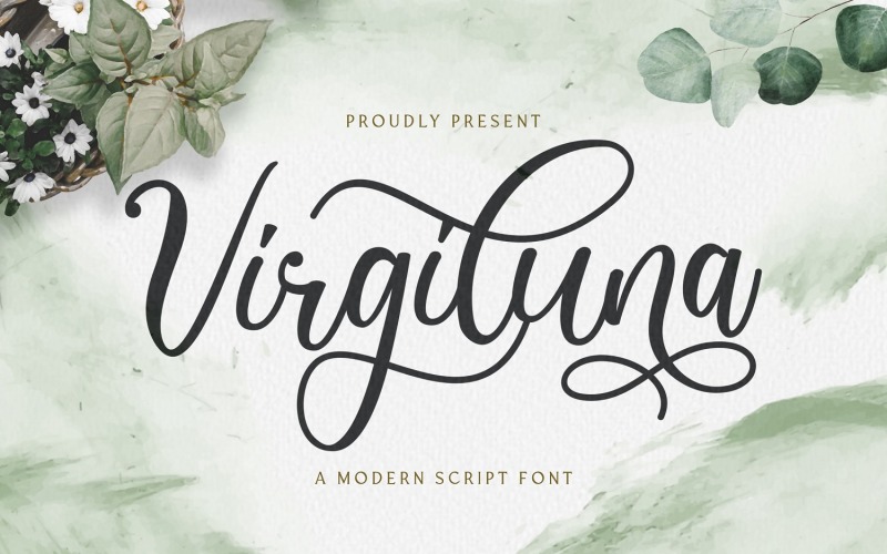 Virgiluna - шрифт современной каллиграфии