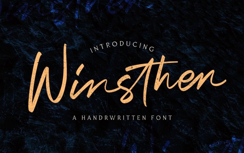 Winsthen - Handskrivet typsnitt