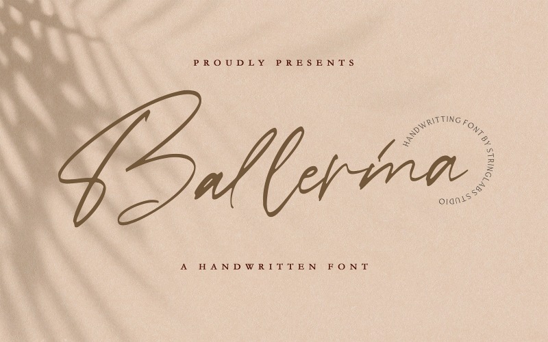 Ballerina - фирменный курсивный шрифт