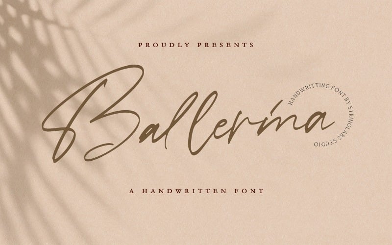 Ballerina - Handtekening cursief lettertype