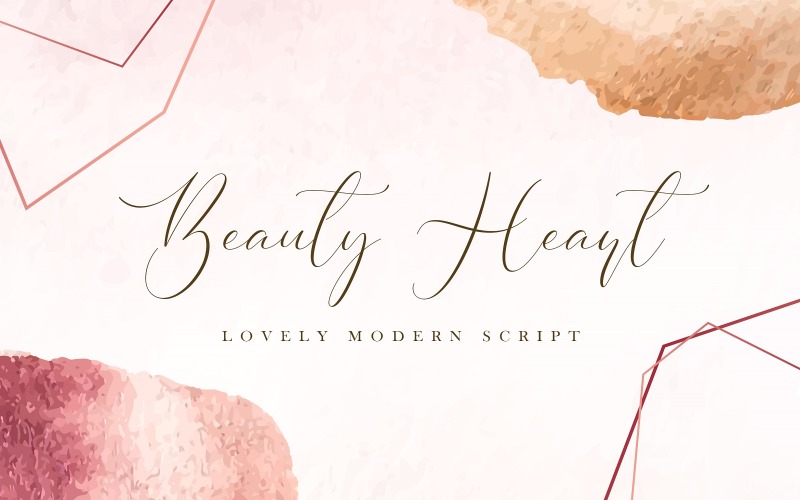 Beauty Heart - härligt kalligrafiteckensnitt