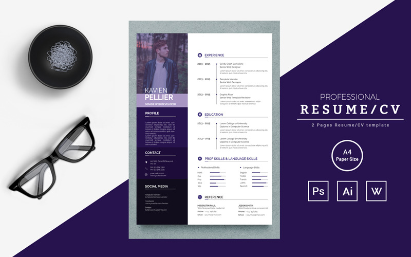 Download Резюме "Cover Letter for Web Devloper and Kavin Resume Template" / Cover Letter for Web Devloper and Kavin Resume Template - Резюме на тему графика bundle,cleanresume,coverletter,coverlettertemplate,creative,curriculumvitae,cvdesign,cvtemplate,design,designerresume,diy,letter,microsoftword,minimal,minimalist,modern,msword,proresume,profe