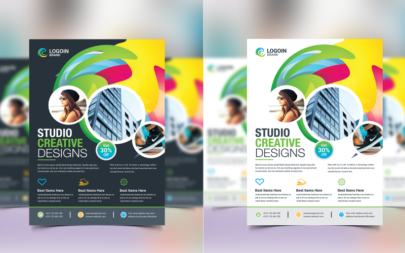 Download Фирменный стиль "Dark Color Business Flyer - Corporate Identity Template" / Dark Color Business Flyer - Corporate Identity Template - Фирменный стиль на тему графика agency,branding,business,clean,company,corporate,creative,design,digital,elegant,flyer,global,ideas,layout,layouts,marketing,modern,multipurpose,promotion,simple