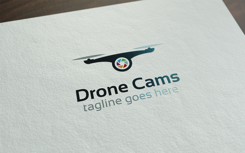 Download Шаблон логотипа "Drone Cams Logo Template" / Drone Cams Logo Template - Шаблон логотипа на тему графика drone,logo,template,camera,air,fly,zoom,vector,recording,photography,landscapes