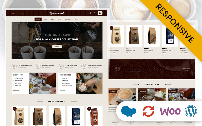Hot Drink - Coffee Store WooCommerce Responsive Theme