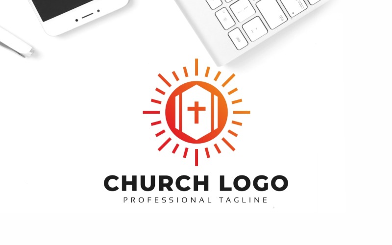 Plantilla de logotipo de iglesia