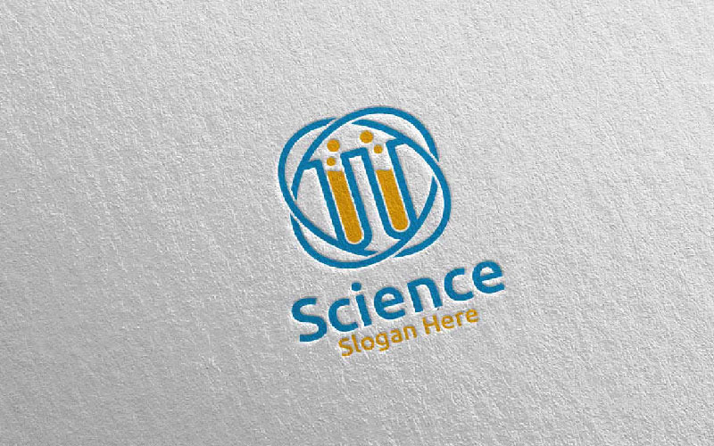 Tudományos és Kutatási Lab tervezési koncepció logó sablon