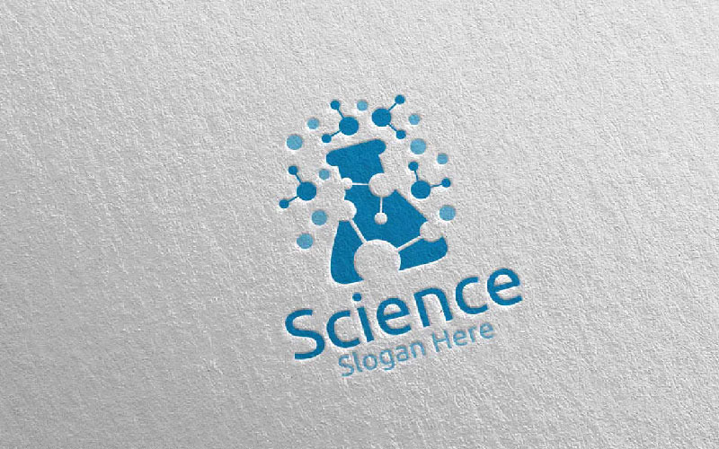 Наука та дослідження лабораторії дизайну концепцію логотипу шаблон