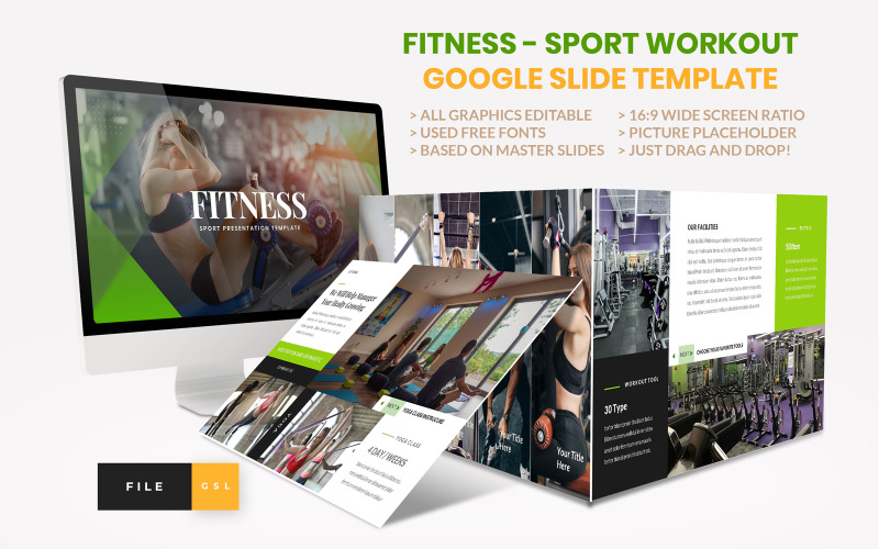 Sport - Fitness-träningspass Google Slides