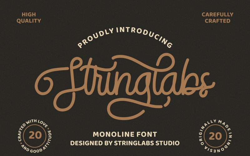 StringLabs - Monoline Retro-lettertype