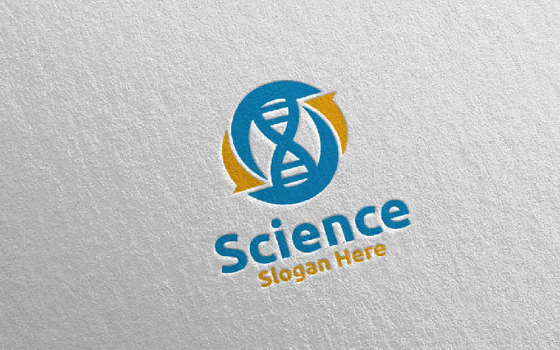 Szablon Logo koncepcja projektu laboratorium nauki i badań
