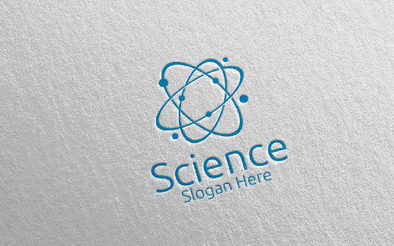 Modello di Logo di concetto di progettazione di laboratorio di scienza e ricerca