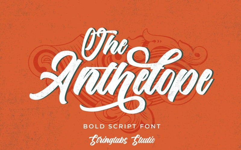 The Anthelope - Retro Bold Cursive Font - TemplateMonster